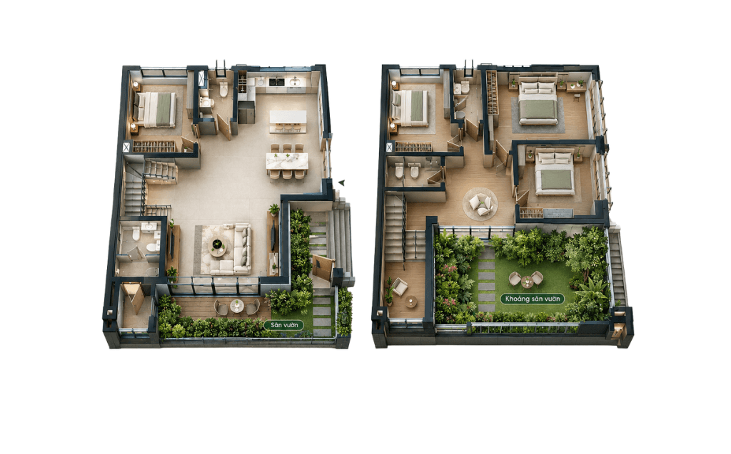 Mặt bằng Garden Duplex